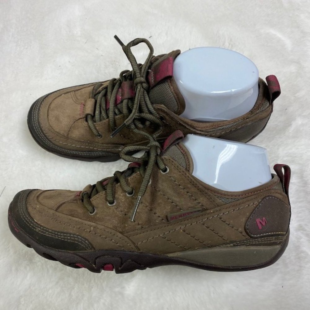 Merrell Stone Women's Size 7 Brown Suede Lace Up Shoes Trail Hiking‎ - Picture 7 of 9